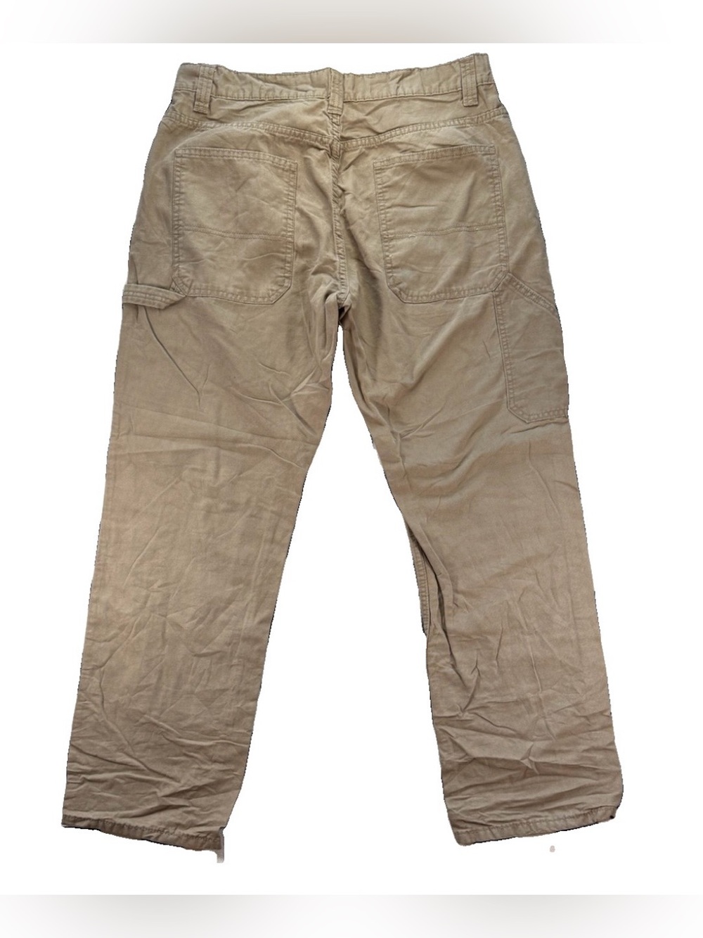 Blue Mountain Carpenter Pants Men's 34x32 Beige Canvas Workwear Pockets Utility